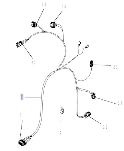 87657272 - Проводка электр. фар головных T8040/50