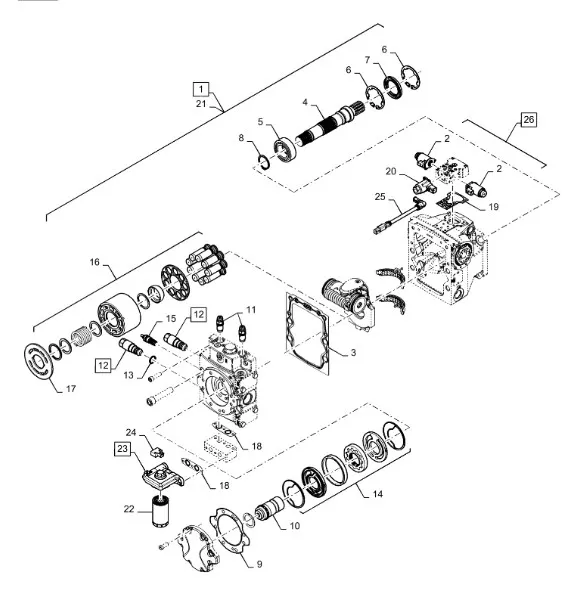 47417325 - насос гидроститческой трансмиссии комбайнов CX8.80/8.90/7090/8080/8090